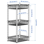 Стеллаж - IKEA OMAR, 46х36х94 см, серый, ОМАР ИКЕА