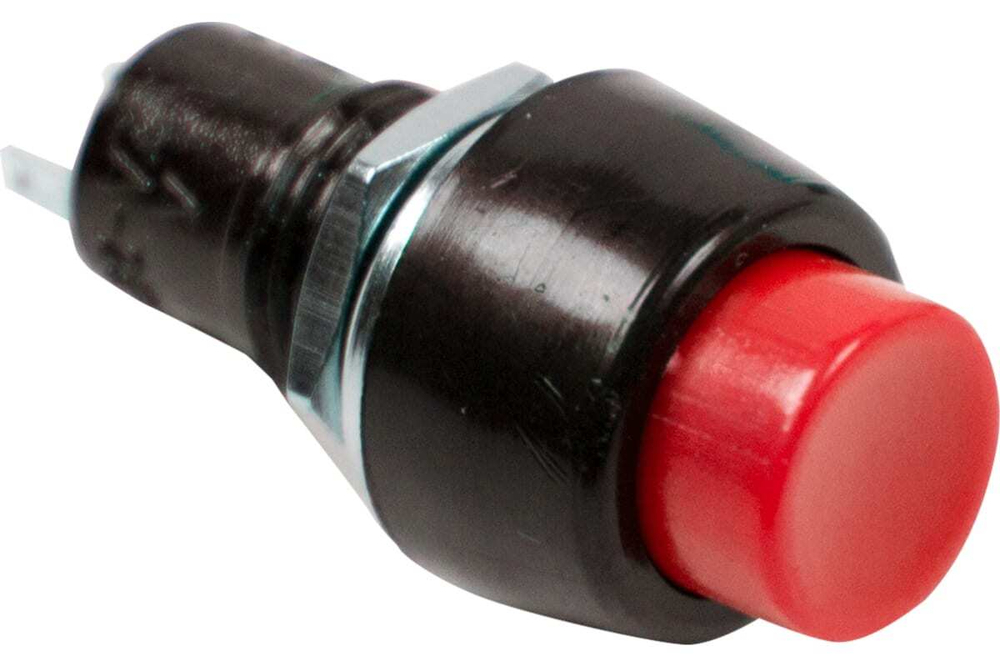 Выключатель-кнопка REXANT 250v 2а (2с) off-(on) б/фикс красная micro (pbs-20в) 36-3080