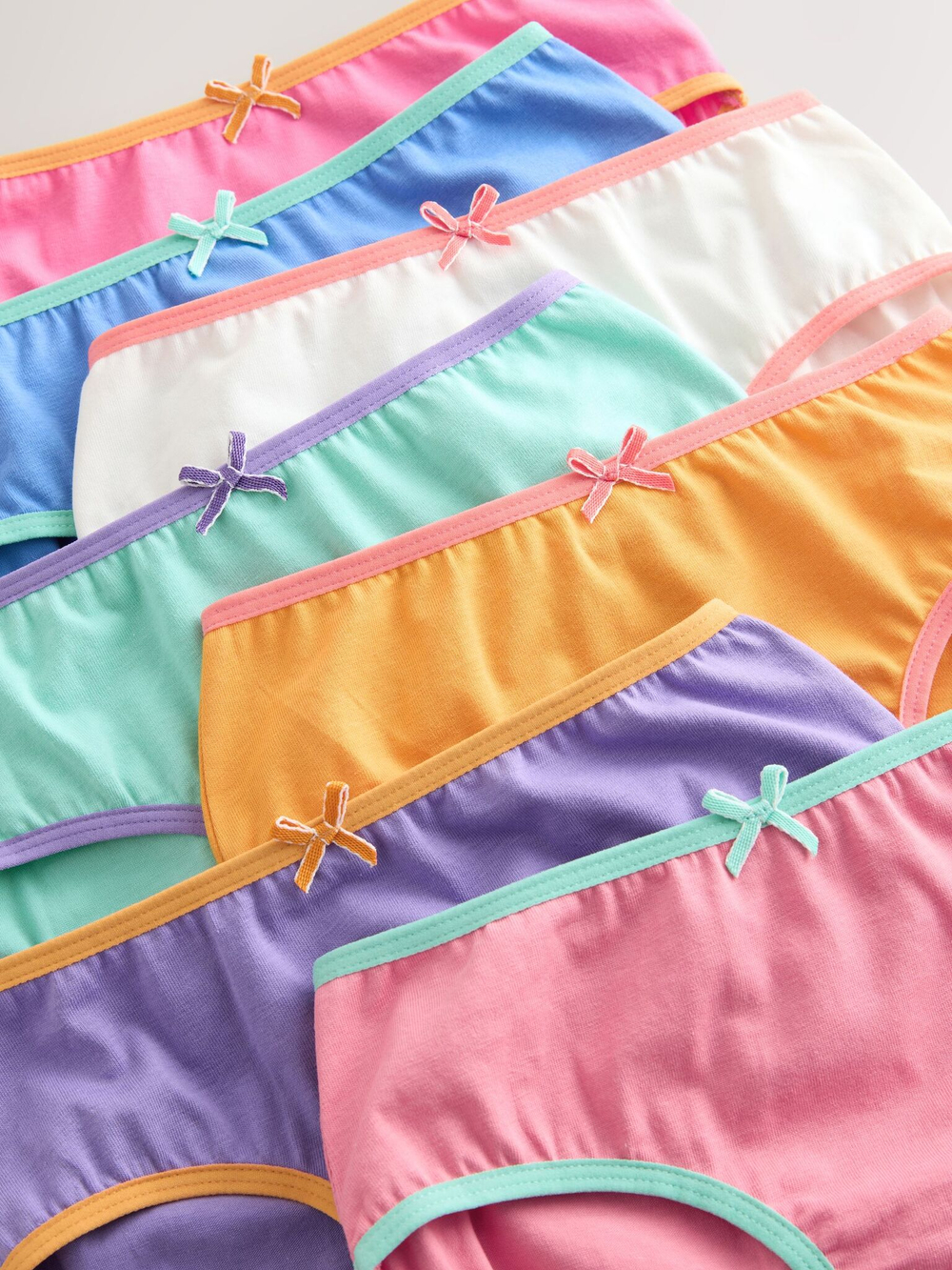 Трусы для девочки Next E87-109, 7 шт., Голубой, Розовый, Белый