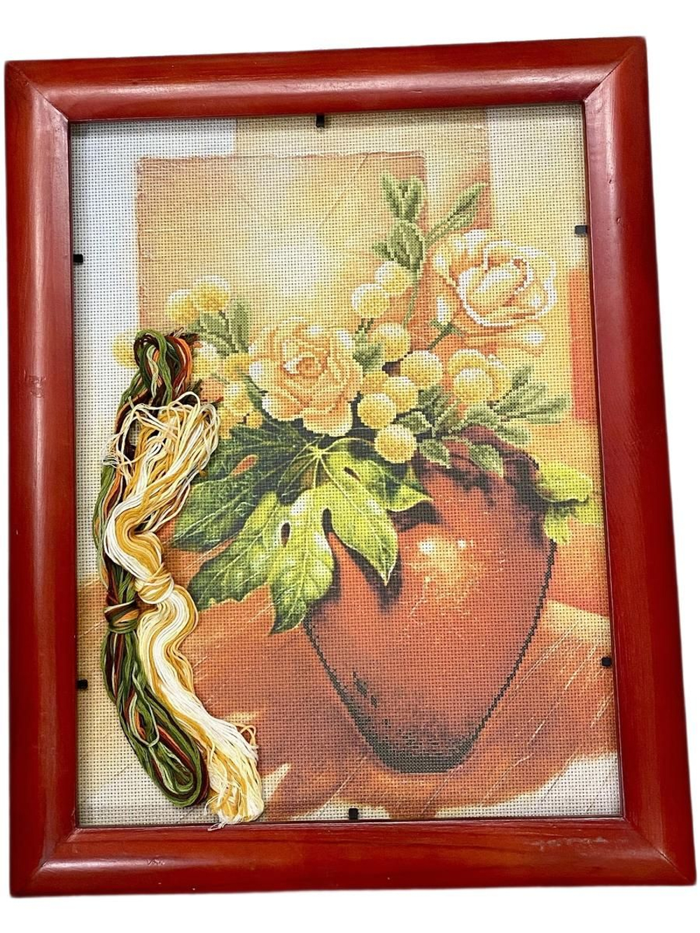Набор для вышивания 40х50см набивная Канва Аида, рамка-дерево (Германия) с напечатанным рисунком , мулине, игла, инструкция