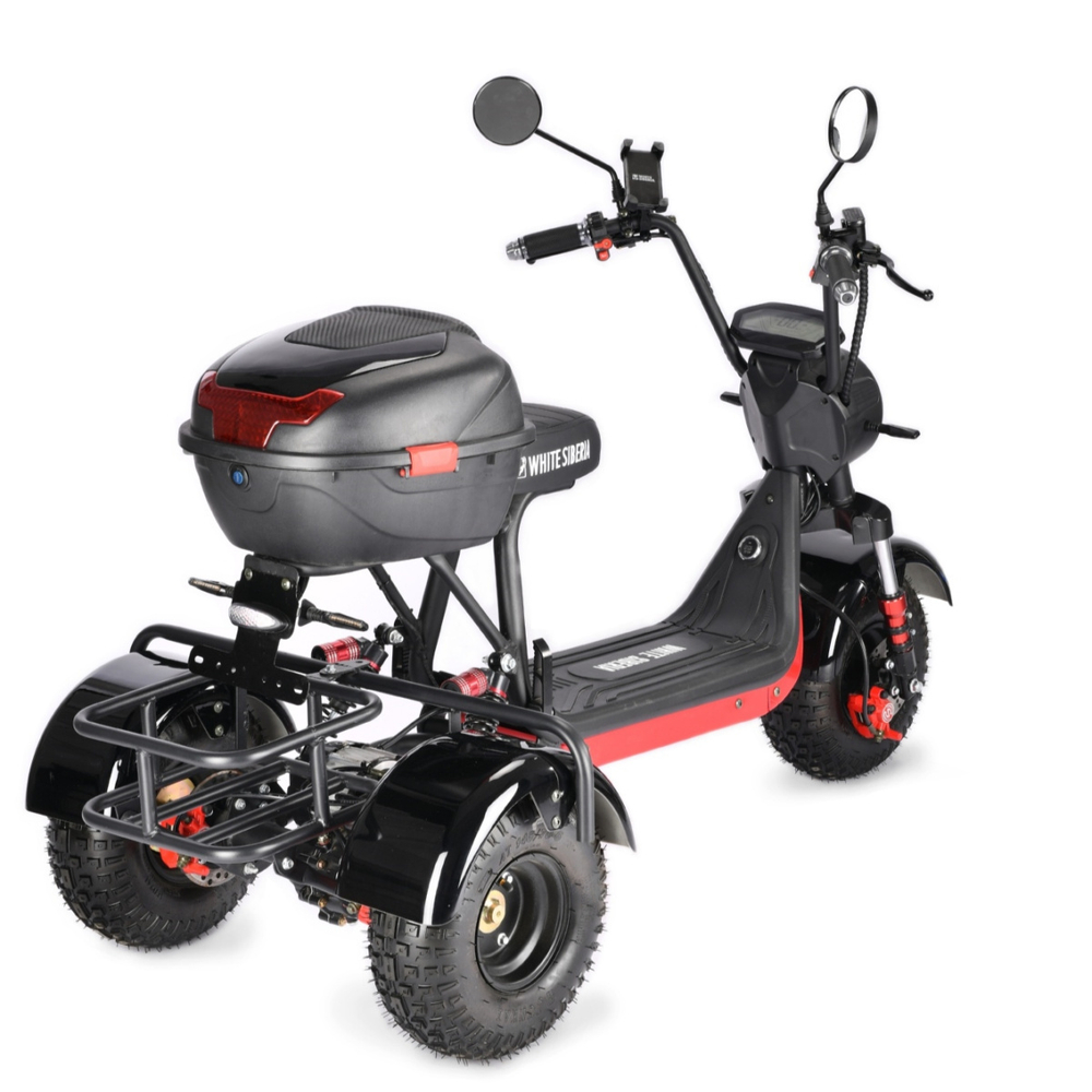 Электротрицикл WHITE SIBERIA TRIKE MINI BLACK 1500W