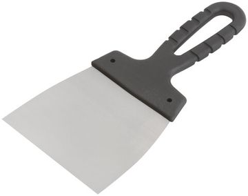 Шпатель, лезвие нержавеющая сталь, пластиковая ручка 100 мм