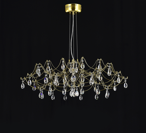 Подвесная люстра светодиодная с пультом и хрустальными подвесками Asfour MyFar Ersilia MR2663-60P-50AD