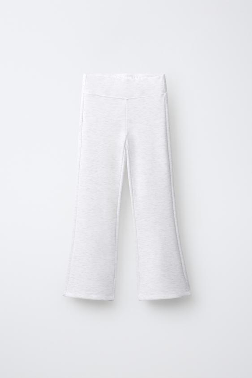 ZARA СПОРТИВНЫЕ БРЮКИ FLARE, СЕРЫЙ МЕЛАНЖ