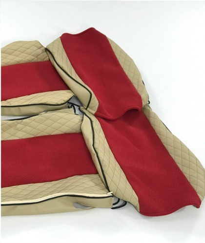 Чехлы Премиум стеганные кожа + аликанте вышивка SHACMAN X6000 SH02 Польша