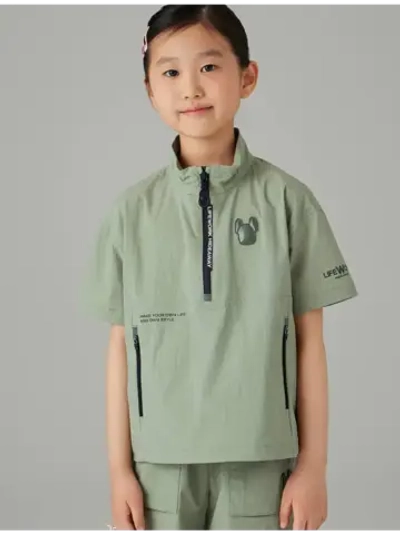 Анорак с короткими рукавами из нейлона