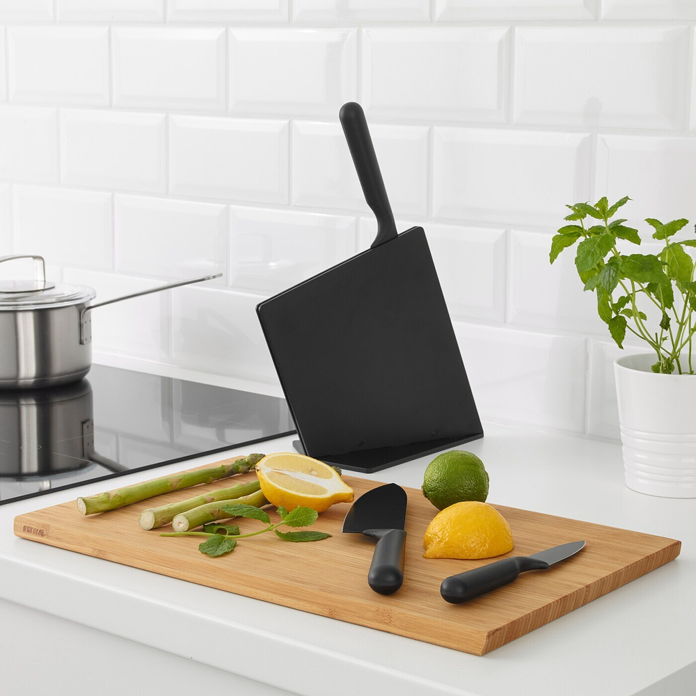 IKEA JÄMFÖRA  (ИКЕА ЙÄМФÖРА)  -  Блок с 3 ножами, черный