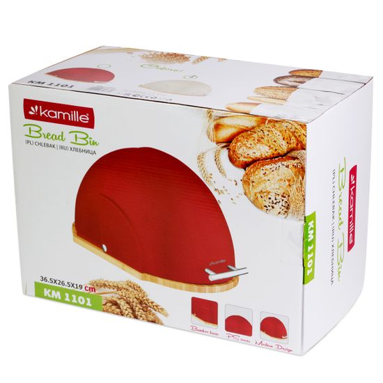 Хлебница Kamille KM 1101 (38,5х26,5х19 см) бамбук, пластик