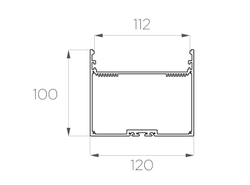 Профиль накладной алюминиевый LC-LP-100120-2 Anod