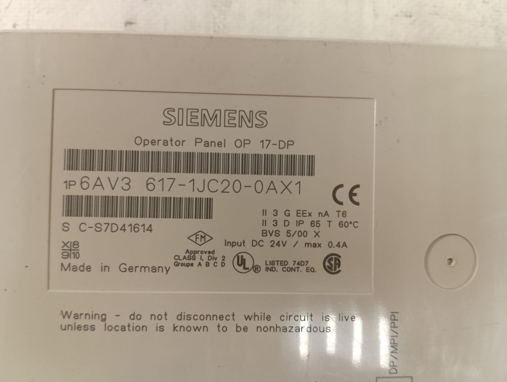 Siemens 6AV3617-1JC20-0AX1* б/у
