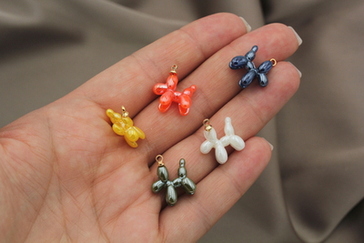 0012-ж Подвеска Пудель 14*19мм, желтый