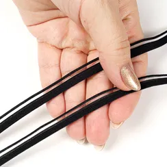 Резинка отделочная черная 9 мм, кант