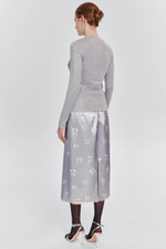 Юбка прямая с бантами и кружевом