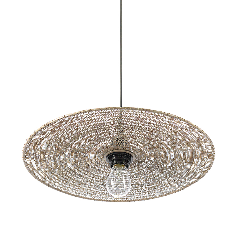 Светильник подвесной vinger, D42х8 см, бежевый