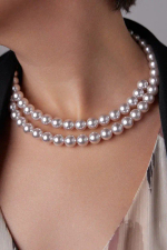 Чокер memory из бледно-сиреневого жемчуга