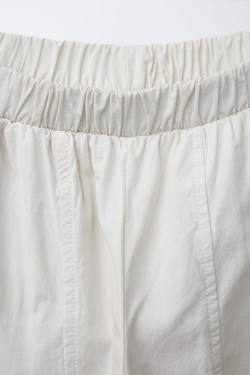 ZARA КОМБИНИРОВАННЫЕ БРЮКИ-ДЖОГГЕРЫ, КАМЕННО-СЕРЫЙ