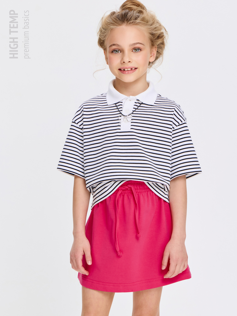 Мини юбка из футера с карманами