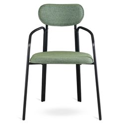 Стул Ror, Round, рогожка, черный/зеленый
