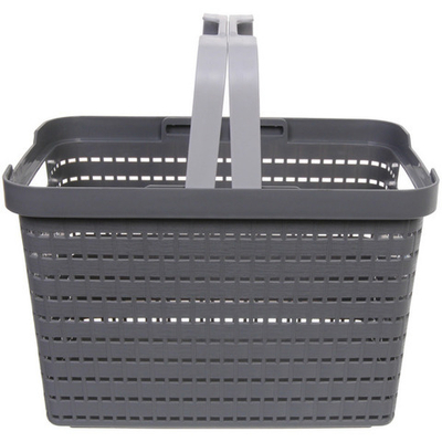 Корзинка хозяйственная с ручками «ПАЛЕРМО», цвет темно-серый, 25.5*35*22.5см