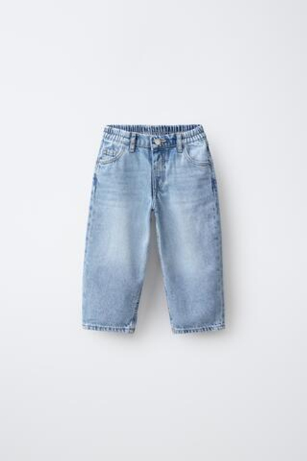 ZARA ДЖИНСЫ BAGGY, ВЫЦВЕТШИЙ СИНИЙ