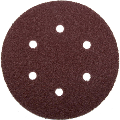 Круг шлифовальный ЗУБР ″Мастер″ универсальный, из абразивной бумаги на велкро основе, 6 отверстий, Р60, 150мм, 5шт