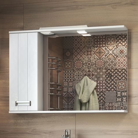 Шкаф навесной с зеркалом Diana 1000 (левый) со спотом