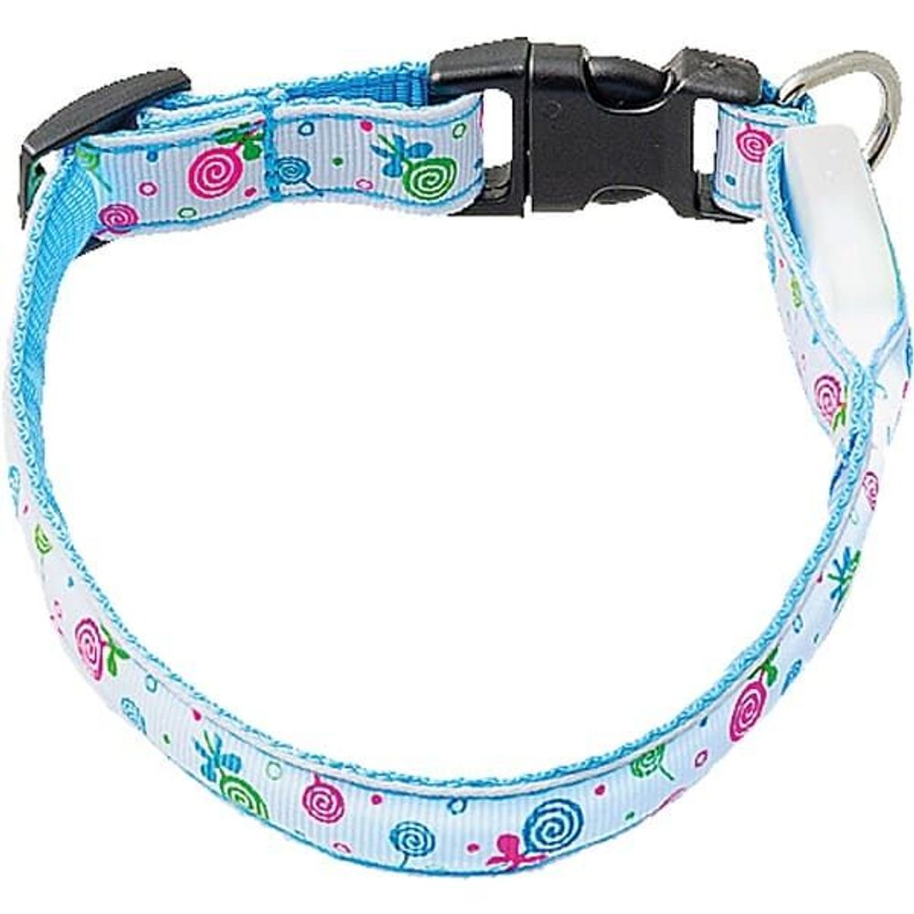 Ошейник светящийся «Леденцы», 15 мм, (28-40 см) 14-3600M(V.I.Pet)