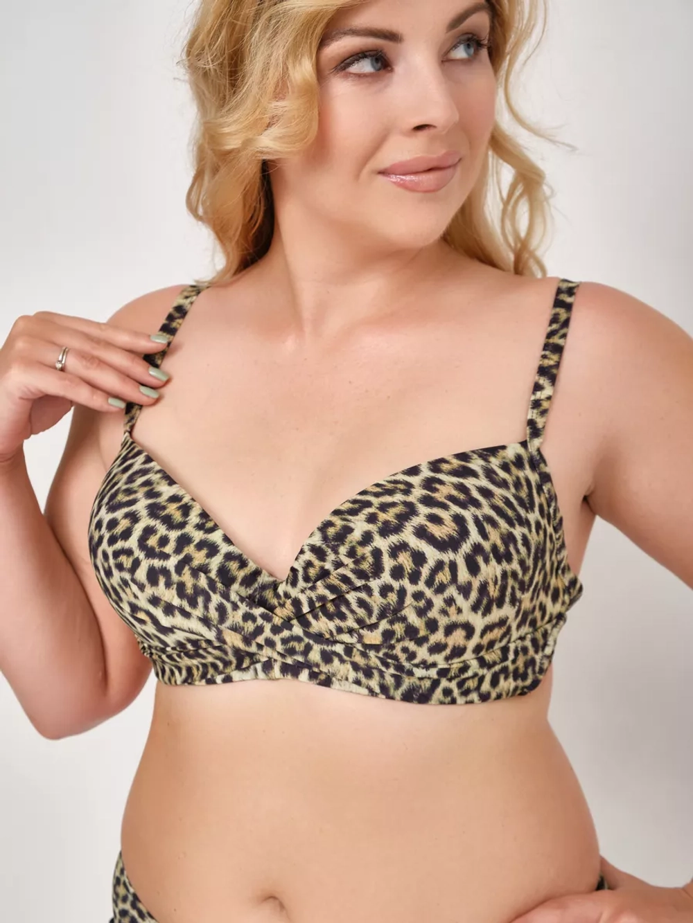 купальник большие размеры для бассейна леопардовый