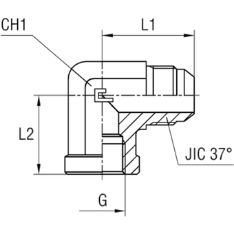 Штуцер P90 JIC 1.1/16 - BSP 3/4