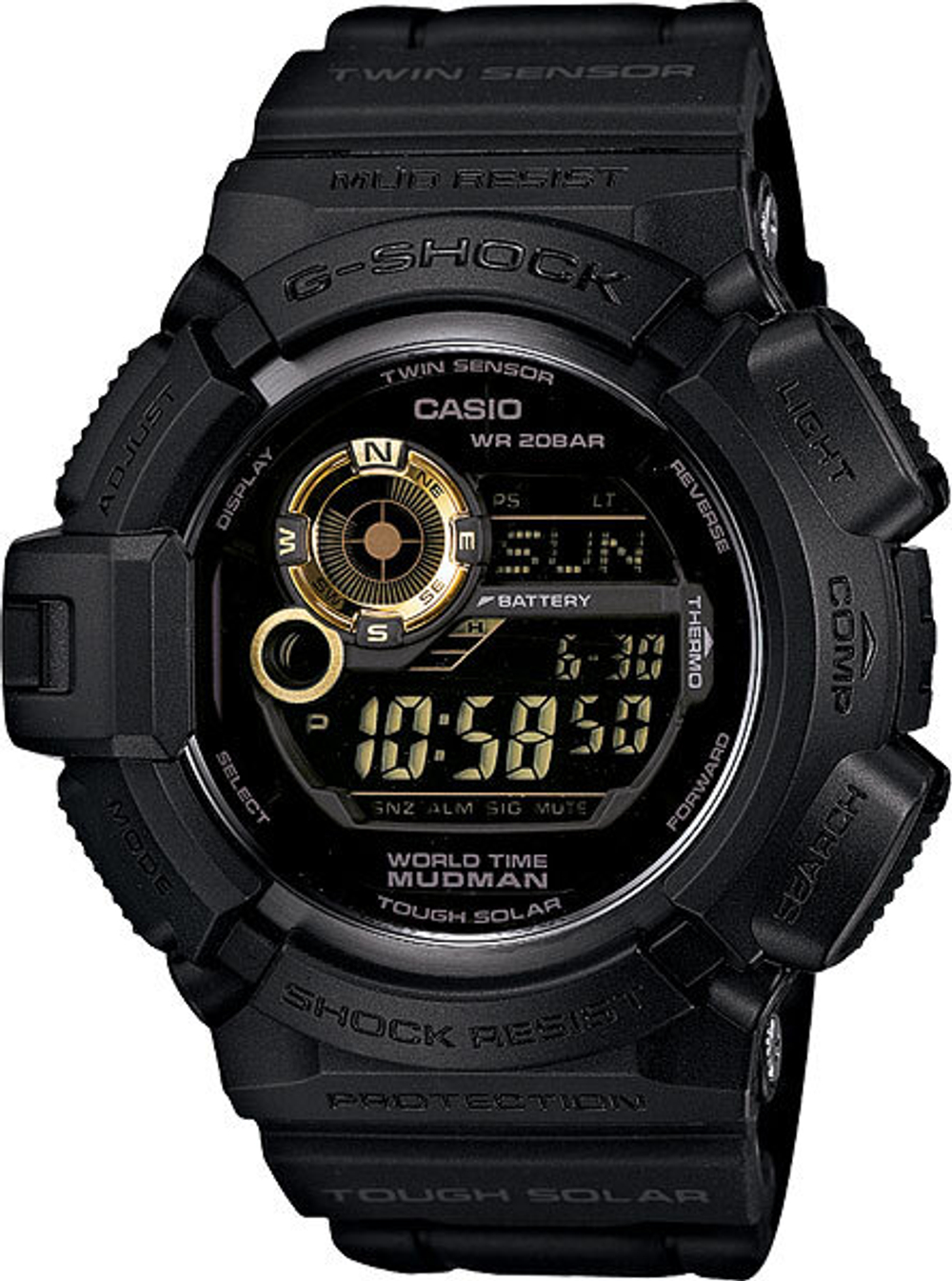 Японские наручные часы Casio G-SHOCK G-9300GB-1E с хронографом