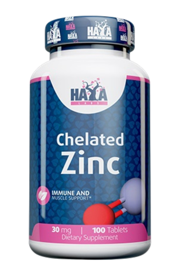 HaYa Labs Хелатный Цинк ( Chelated Zinc ) 30mg 100 tab