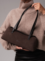 Женская замшевая сумка DBR 31127 темно-коричневый