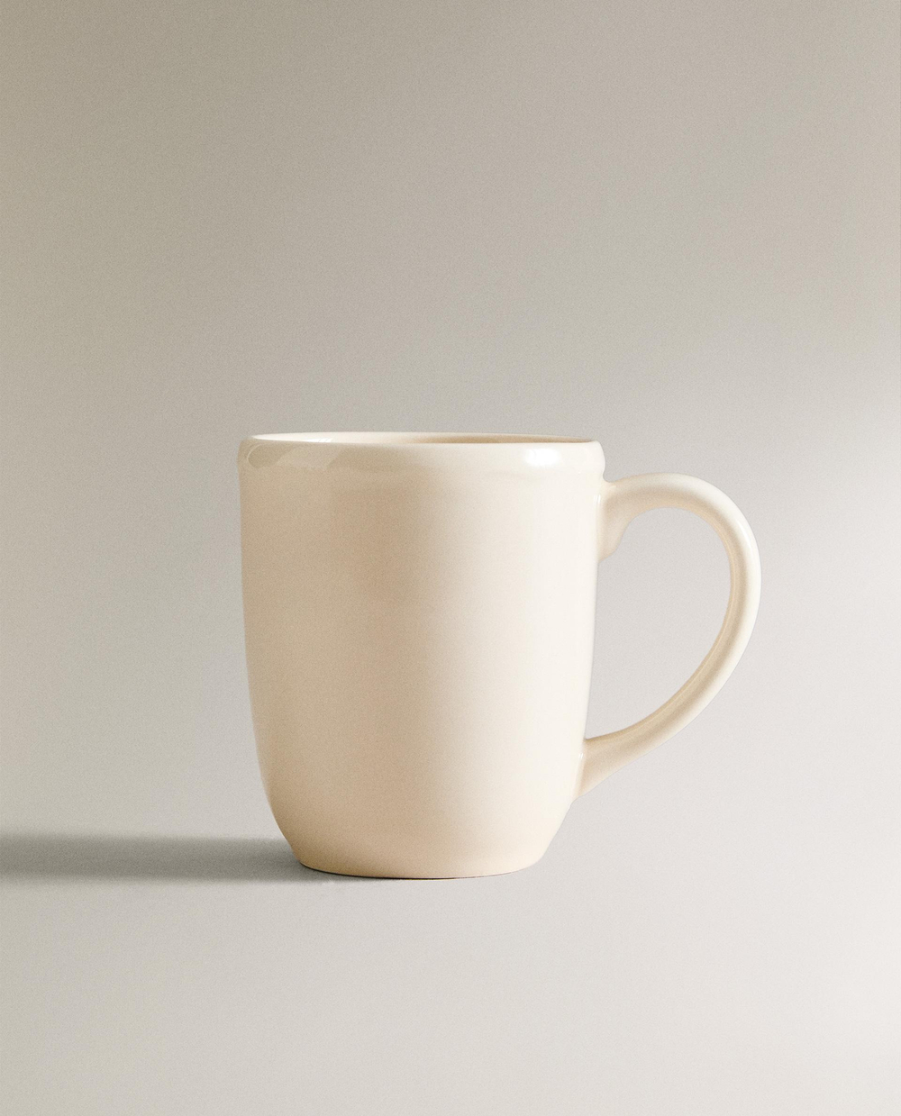 Zara Home чашка из фаянса, цвет бежевый, 13 см