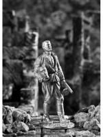 Оловянный солдатик Автоматчик с бюстом