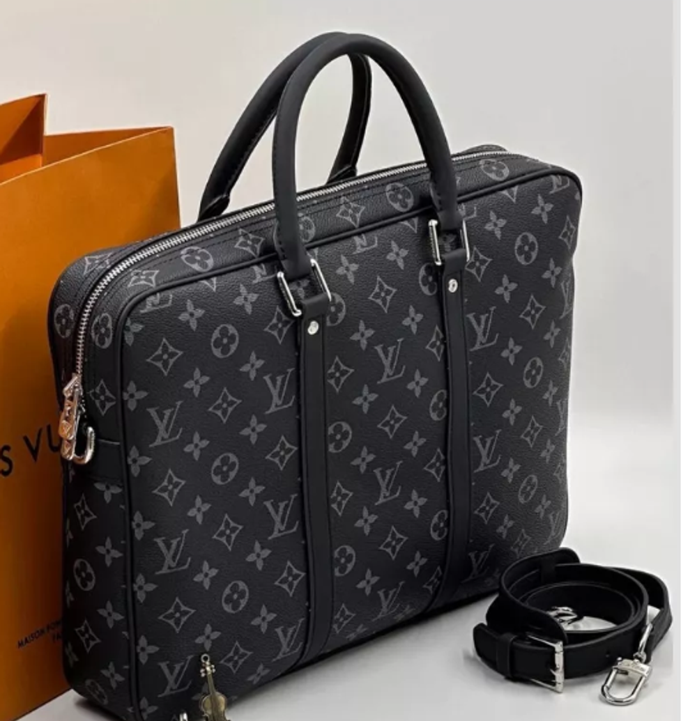 Сумка мужская экокожаная для документов и ноутбука с ручками