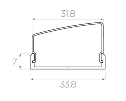 Профиль накладной алюминиевый LC-LP-0733-2 Anod