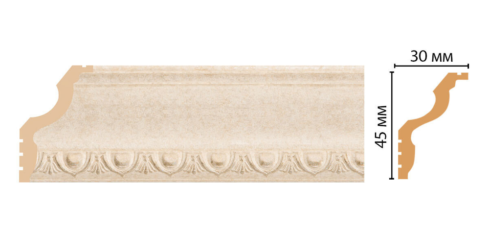 Плинтус потолочный DECOMASTER 148D-18D ДМ (45*30*2400 мм)