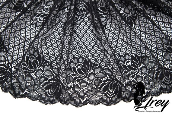 03-143 Кружево эластичное 23 см, черный