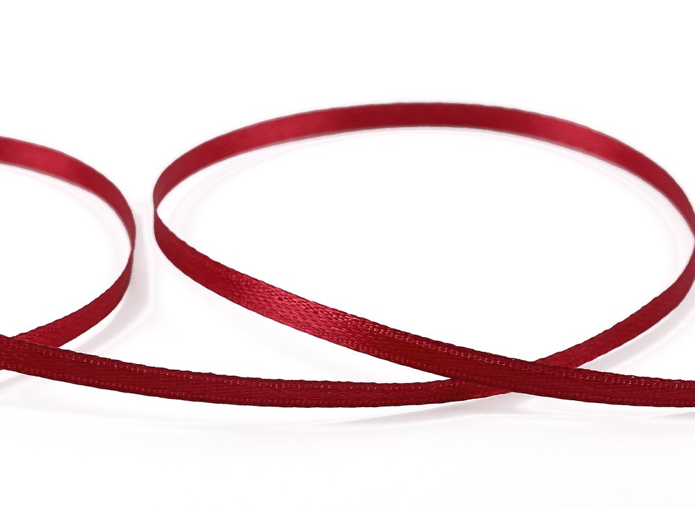 Лента атласная 3 мм AL-3P двухстор. №033 вишневый