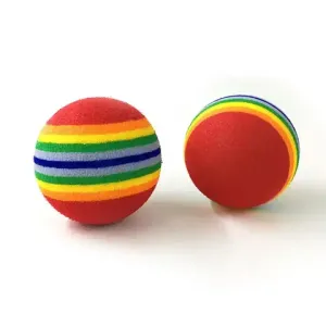 Игрушка для кошек Triol "Мячик полосатый", красный, d35мм