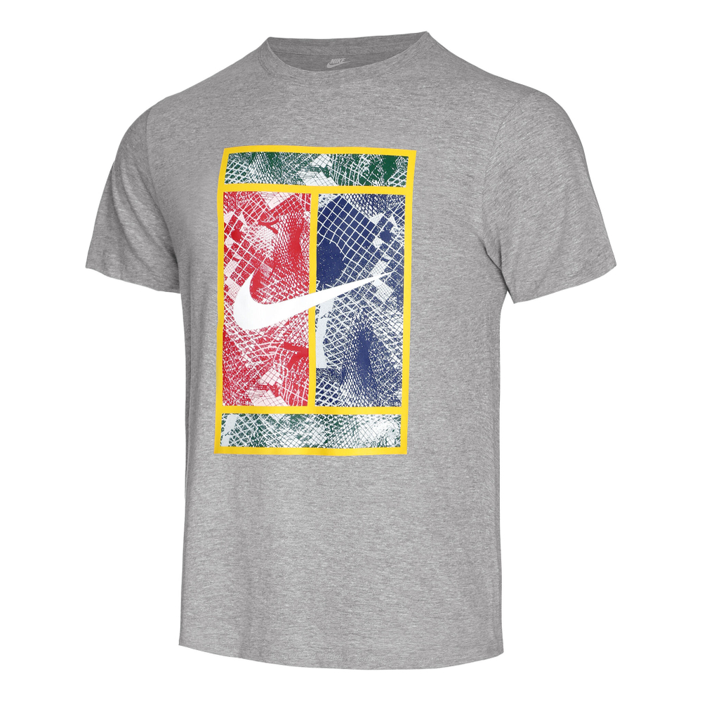 Мужское теннисное поло Nike Court Heritage T-Shirt Men - Grey, Multicoloured