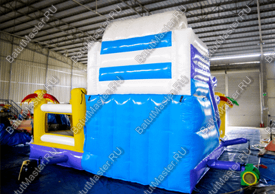 Коммерческий батут "Белый клык" с не механизированной головой, размер 6*6*4 м