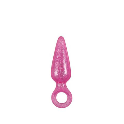 Средняя розовая анальная пробка Booty Pops с кольцом - 11,5 см. (Цвет: розовый)
