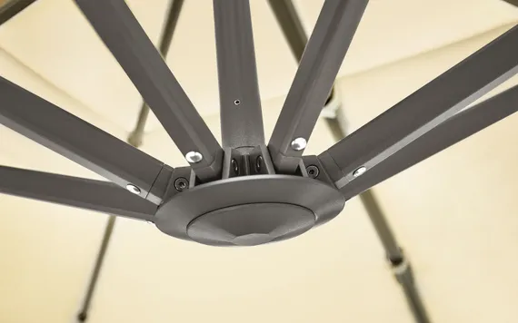 Зонт профессиональный Levia 3х3 м, антрацит, тортора. База и светильник в комплекте