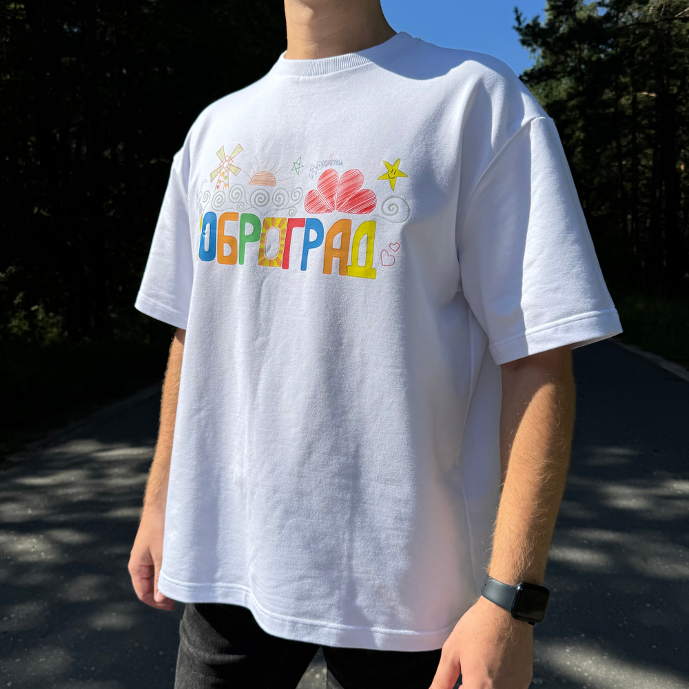 Футболка Доброград. Цвет: белый