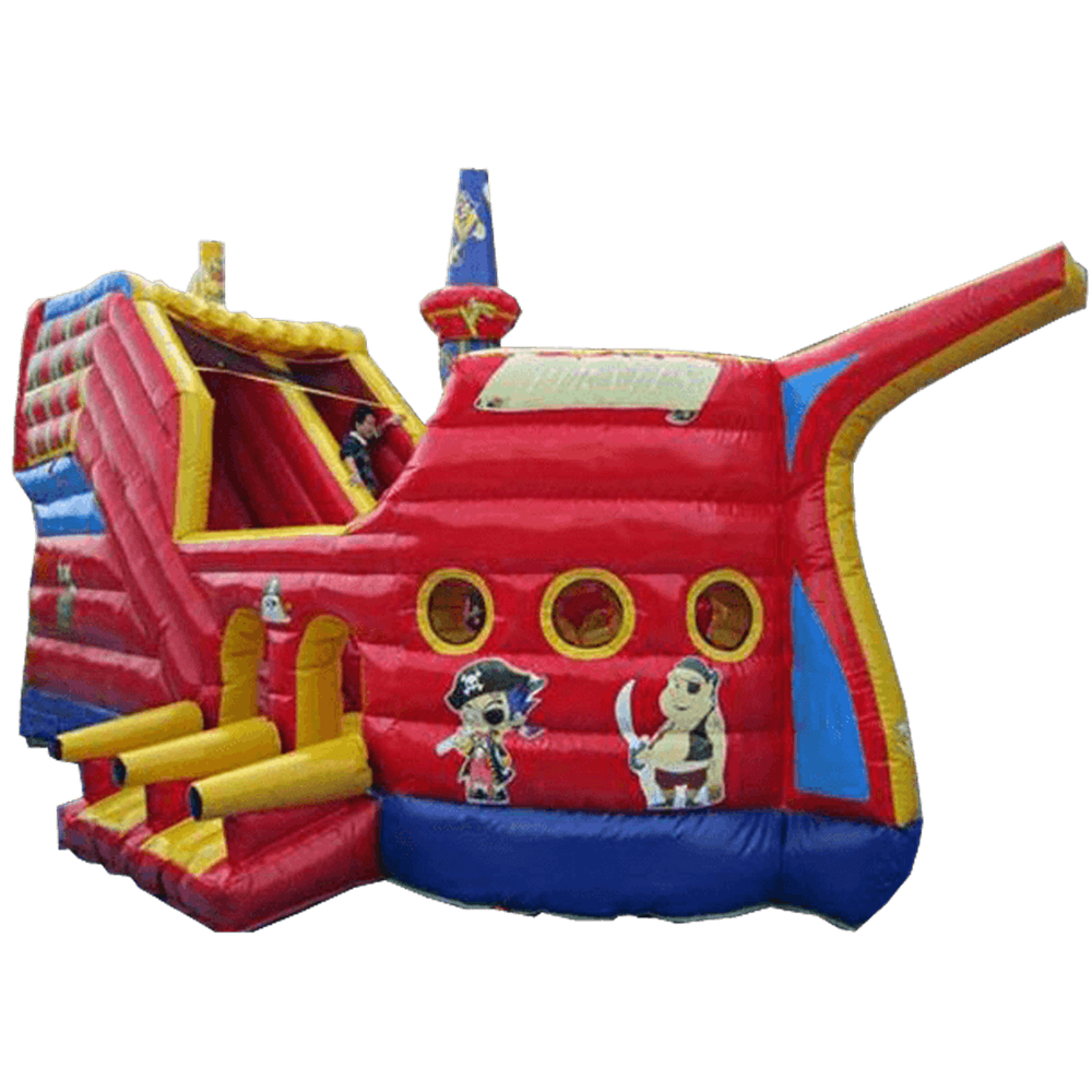 Детский надувной батут-горка "Пиратская шхуна"