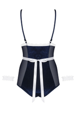 Эротичный комплект горничной Maid (Размер: S-M) (Цвет: синий с белым)