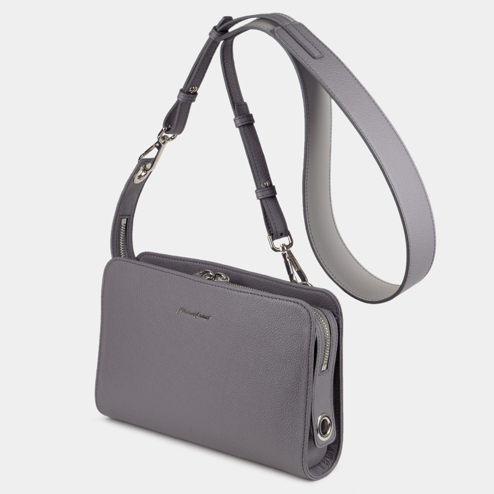 Женская сумка Emilie из кожи теленка фиолетового цвета