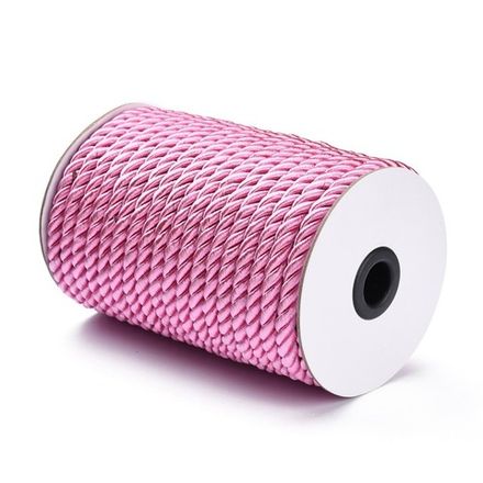 Шнур витой 8мм, ярко-розовый (1м)