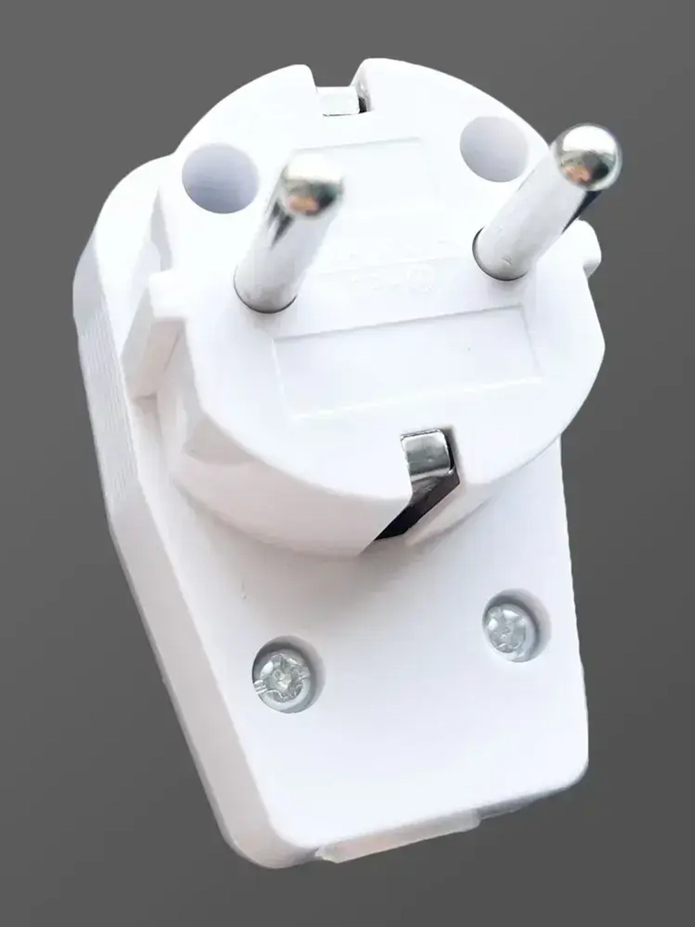 Вилка электрическая угловая с выключателем, 16А, 250В, Ecola